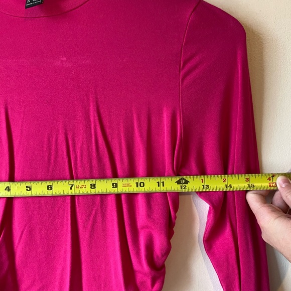 Free With Purchase Pink Turtle Neck Runched Long Sleeve Medium - Picture 7 of 8